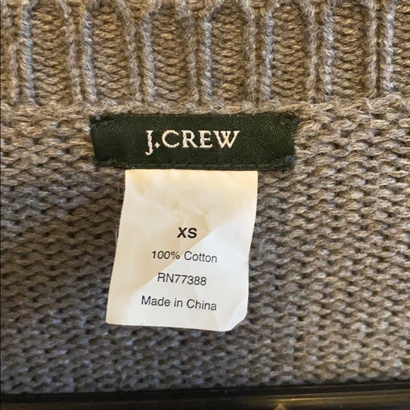 J Crew Gray Cardigan With Metal Detail - Picture 2 of 4